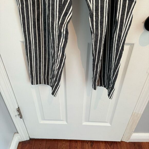 Banana Republic Women's Size 16 Black & White Striped Linen Blend Pants S0302 - Picture 3 of 7